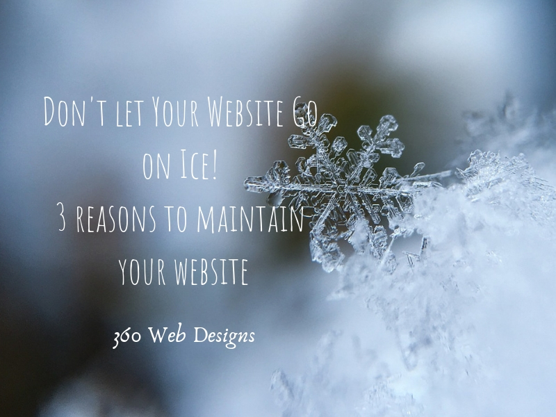 Don't Let Your Website Go On Ice! | 3 Reasons to Maintain your Website | 360 Web Designs