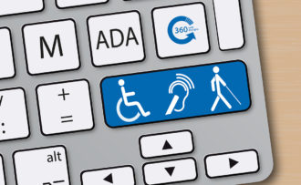 Web Accessibility is a growing movement. picture of a keyboard.