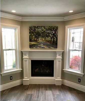 Fireplace remodel by Diablo Molding and Trim