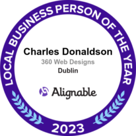 Charles Donaldson of 360 Web Designs is the Alignable Local Businessperson of the Year 2023