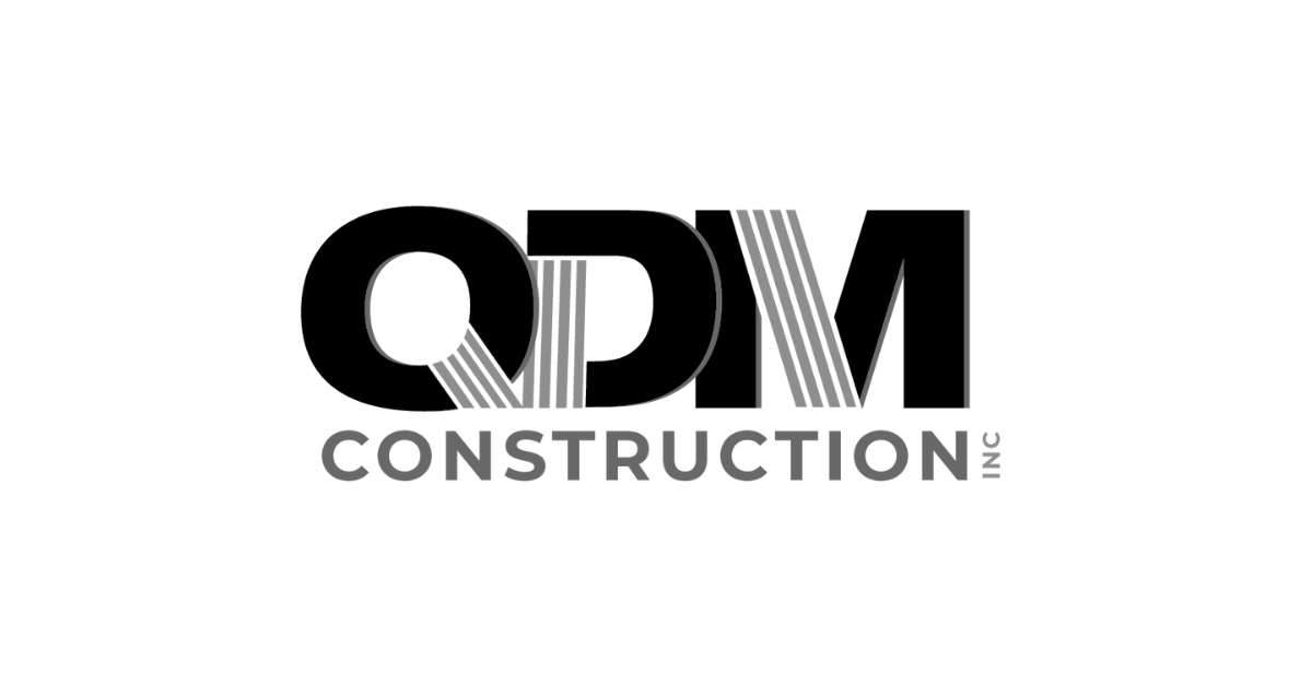 QDM Construction logo, designed by Annette Frei Logo Design